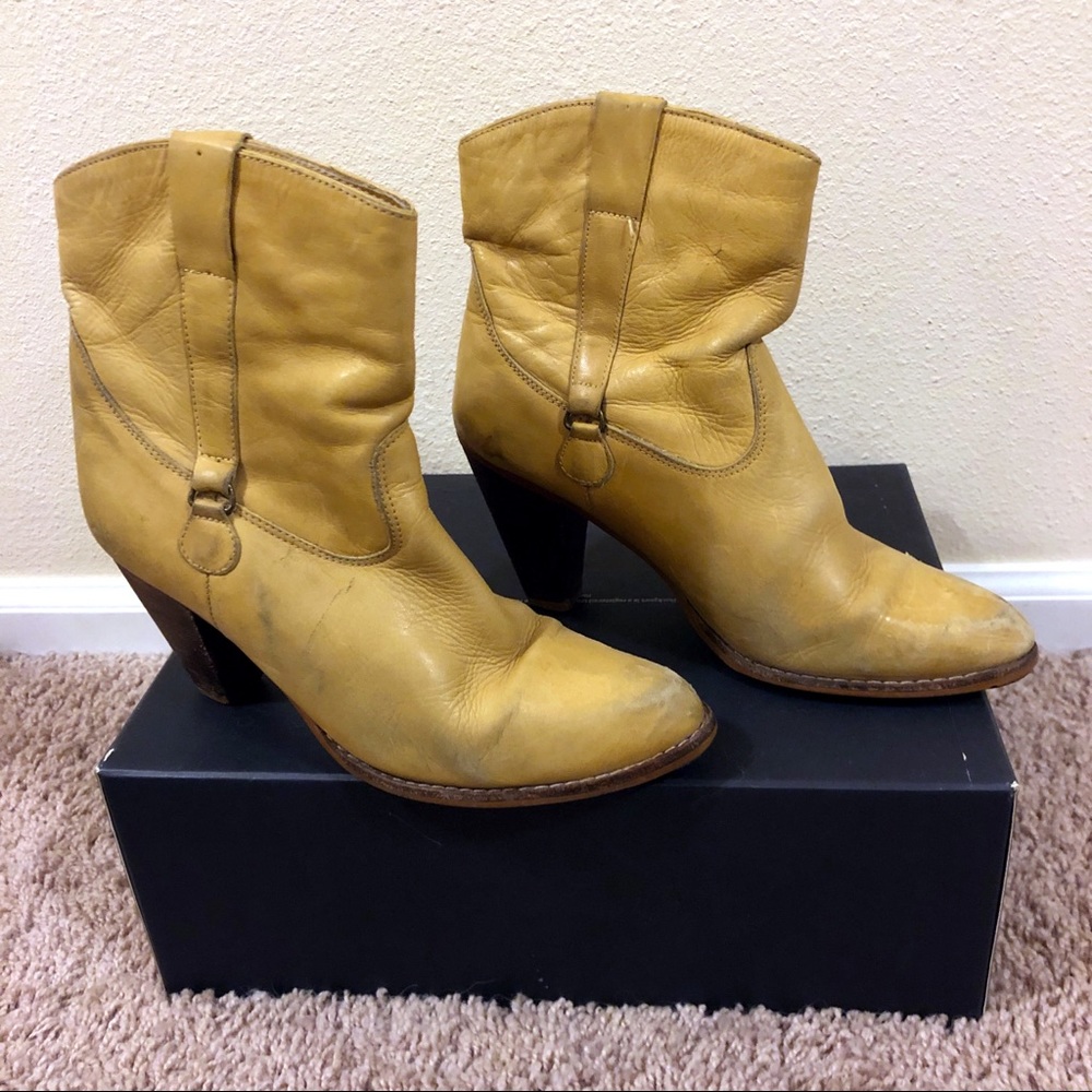 Vintage Wild Pair Tan Leather Brazil Cowboy Boots